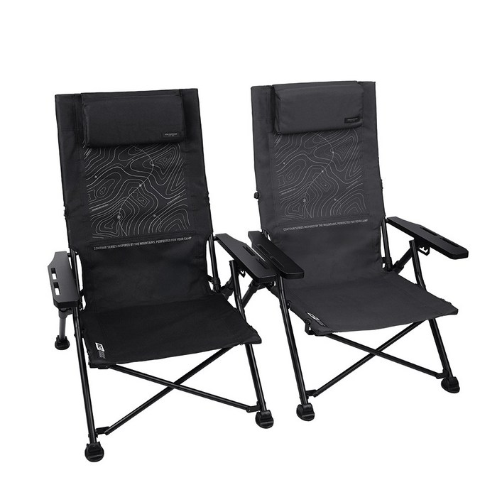 카즈미 컨투어 로우 체어 캠핑의자 접이식 릴렉스체어 리클라이너 각도조절