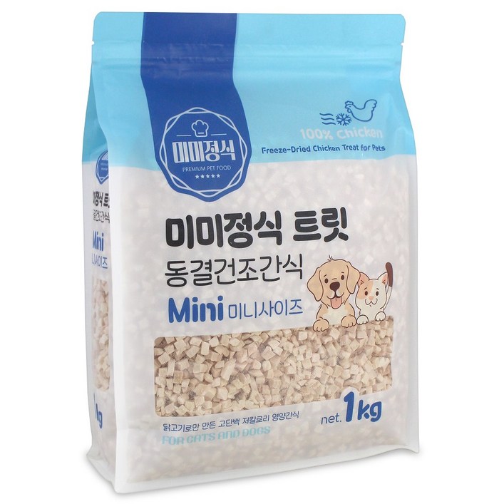미미정식 동결건조 미니트릿 반려간식, 1kg, 1개