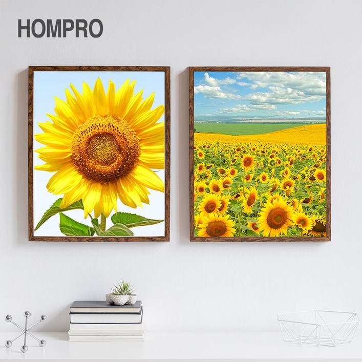 홈프로 돈 들어오는 해바라기 액자 집들이 신혼집 선물용 인테리어 캔버스 액자