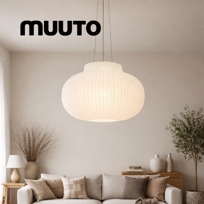 무토 스트랜드 펜던트 램프 Closed 80 식탁 테이블 카페 주방 거실 인테리어 조명, White Cocoon