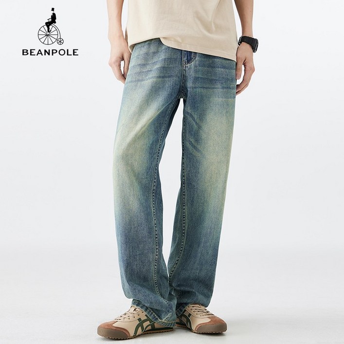 빈폴 남성 여름 청바지 시원한 빅사이즈 바지 일자핏 데님 진스 느슨한 남자 바지 2Color