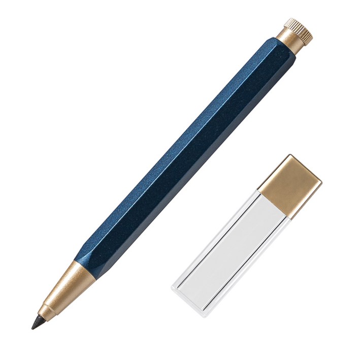 깎지 않는 연필 자이 탄소펜 샤프형 무한연필, NAVY BLUE