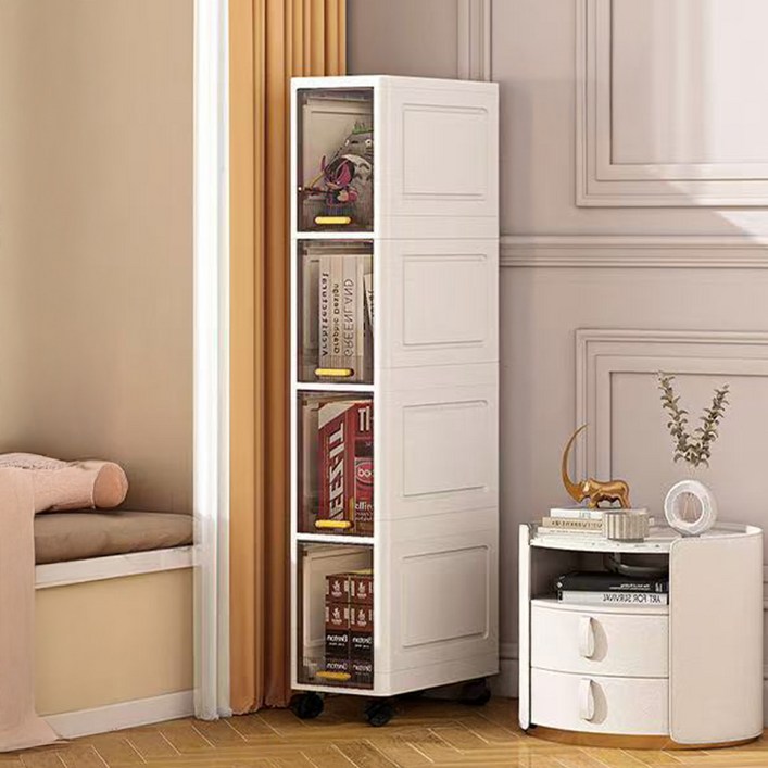 Tiger Pavilion 다용도 이동식 플립형 틈새 수납장 4단