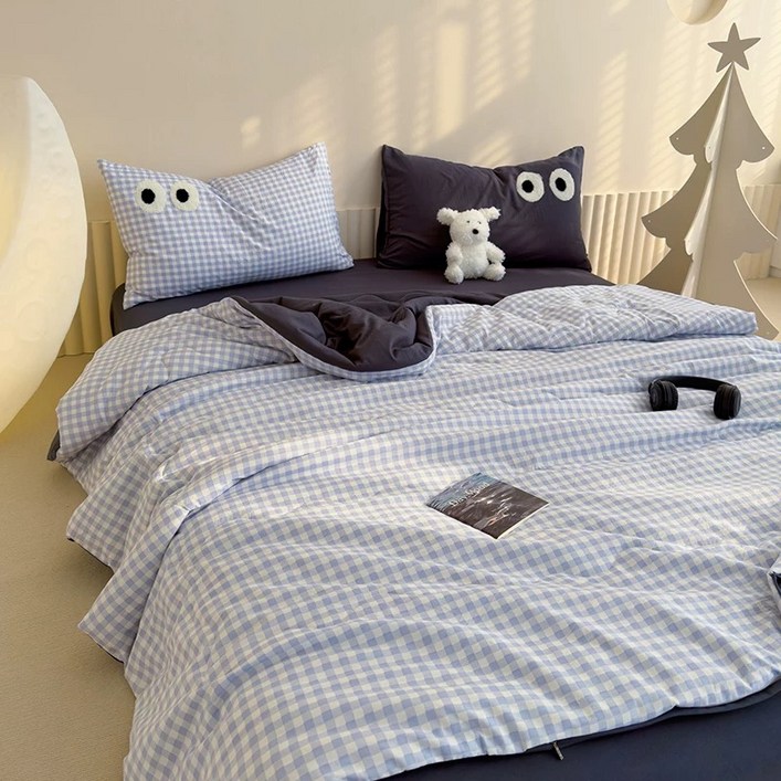 헤디야 간절기 여름 차렵이불 + 침대커버 + 베개커버 세트