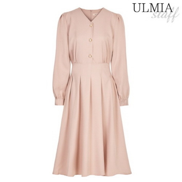 율미아스탭 율미아스탭 진주버튼핀턱원피스S3S1OP3161