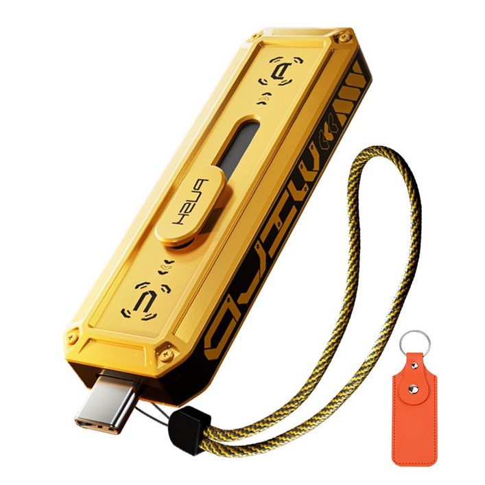 MOVESPEED WD10 1090MB/s USB 3.2 Gen2 C타입 플래시 드라이브 듀얼 인터페이스 외장SSD, 금속 재질, 노란색, 512GB