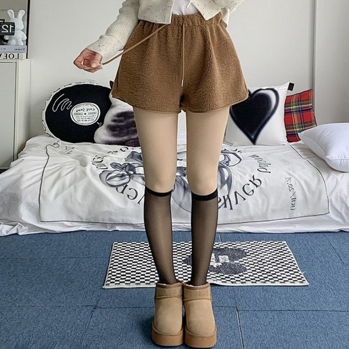 폭신따숩4col 초이스 양털 뽀글이 밴딩 반바지 숏팬츠