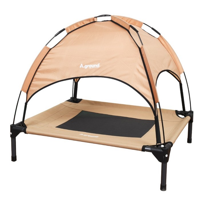 에이그라운드 베드독 강아지 캠핑 의자 침대 텐트 고양이 애견 캠핑 용품, 탄색 - 쇼핑앤샵