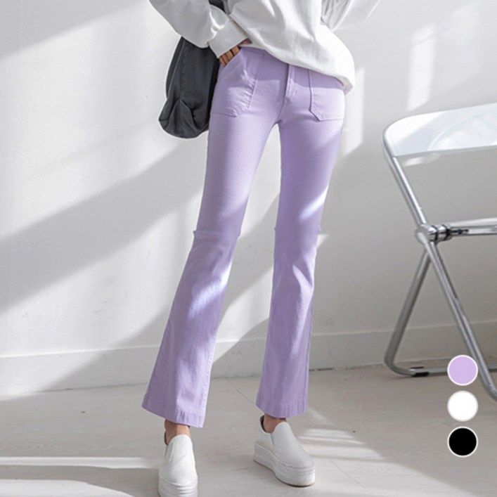 [나크21]  (S~3XL) 투버튼 부츠컷 밴딩팬츠 DM31-P-15