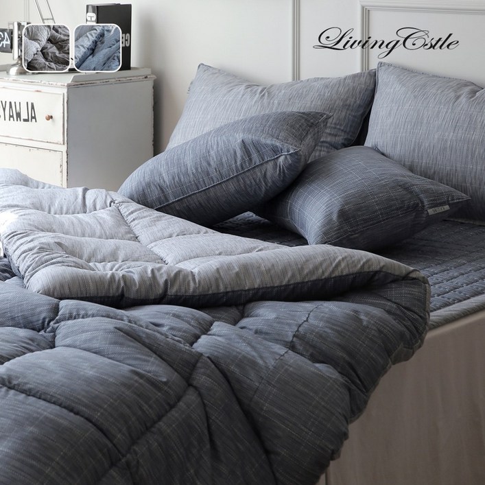 국산 리빙캐슬 벨로 알러지케어 차렵이불  패드  베개커버 세트