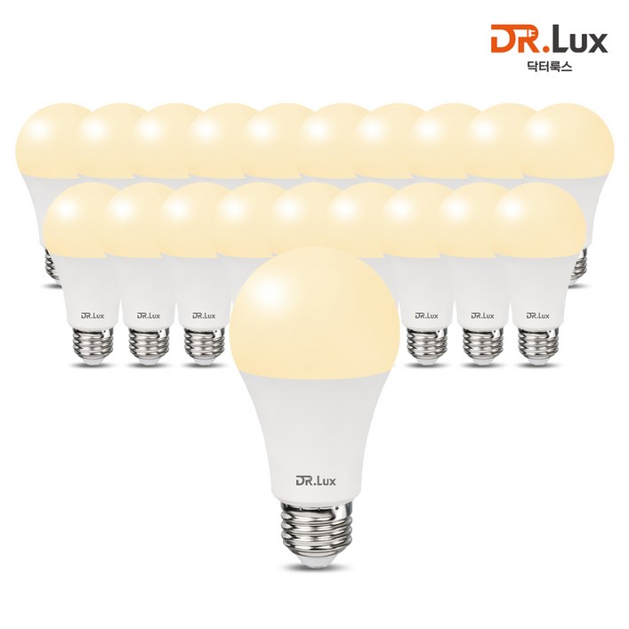 닥터룩스 LED 전구 12W, 20개, 전구색