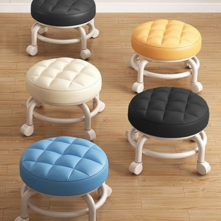 바퀴의자 무빙의자 동글뱅이 의자 회전의자, 1개, 그레이