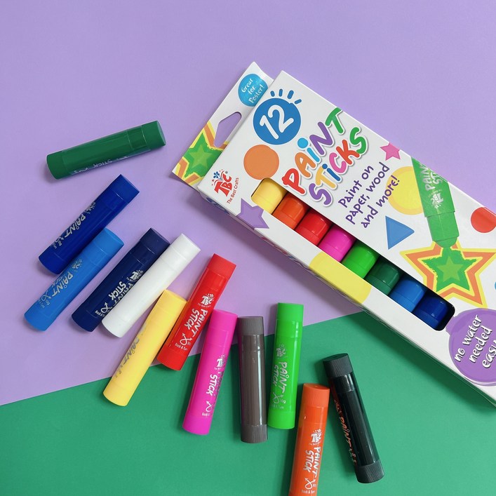 폴리노리 Paint Stick 12색 크레파스 유아 크레용, 1세트, 12색