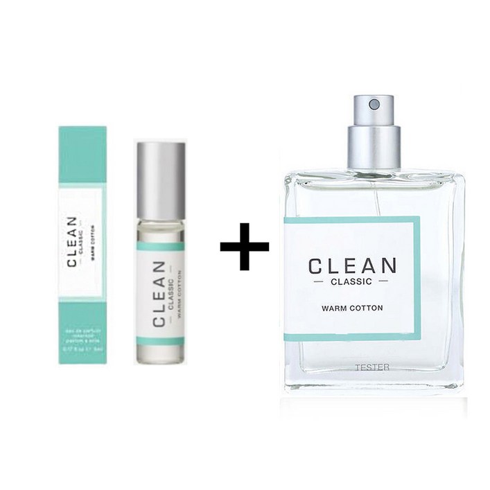 클린 웜코튼 EDP 5ml 롤러볼 + 웜코튼 EDP 60ml 실속형 (뚜껑없음)