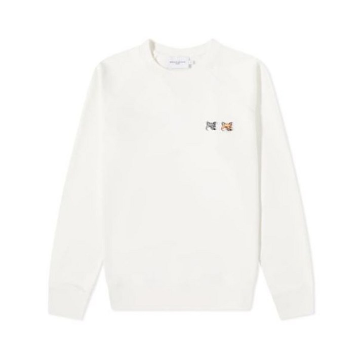 공식정품 메종키츠네 맨투맨 티셔츠 MAISON KITSUNE SWEATSHIRT DOUBLE FOX HEAD PATCH (FM00358KM0002-EC/P700) (더블 폭스헤
