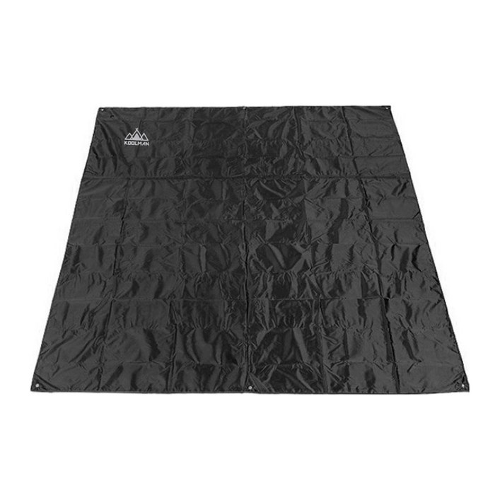KOOLMAN쿨맨 경량 그라운드 텐트 방수포 Black, 블랙