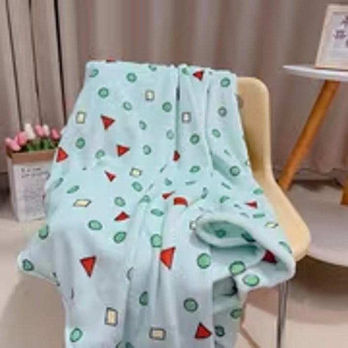 신짱 극세사 패턴 무릎 담요