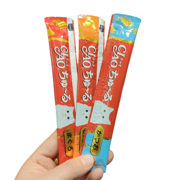 INABA 챠오 츄르 고양이 간식 참치 가다랑어 닭가슴살 3종맛 코스트코, 420g, 1개, 3종혼합맛(30개입)봉지