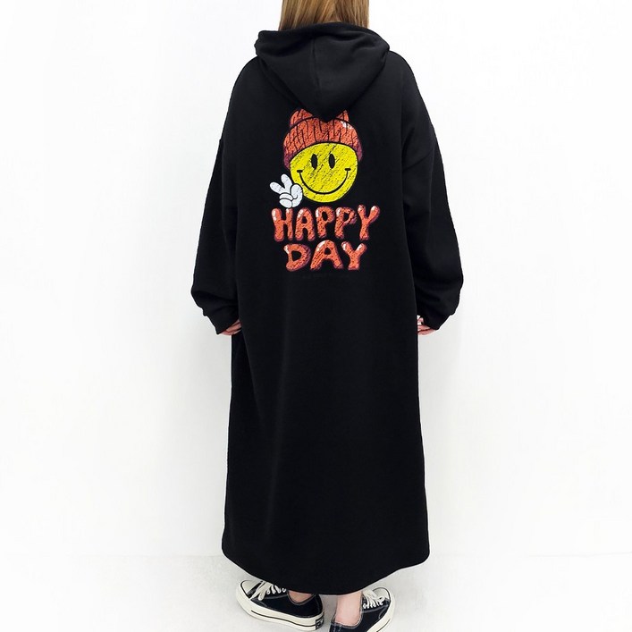 6XL 3COLOR 해피비니 후드 롱 원피스 5599 빅사이즈 오버사이즈 롱원피스 캐주얼 긴팔원피스 임부복 홈웨어