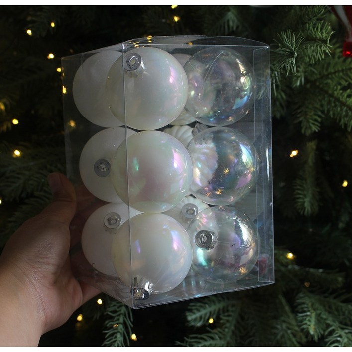 해피인어스 오로라 샤인 오너먼트 크리스마스 트리 장식볼, 1개