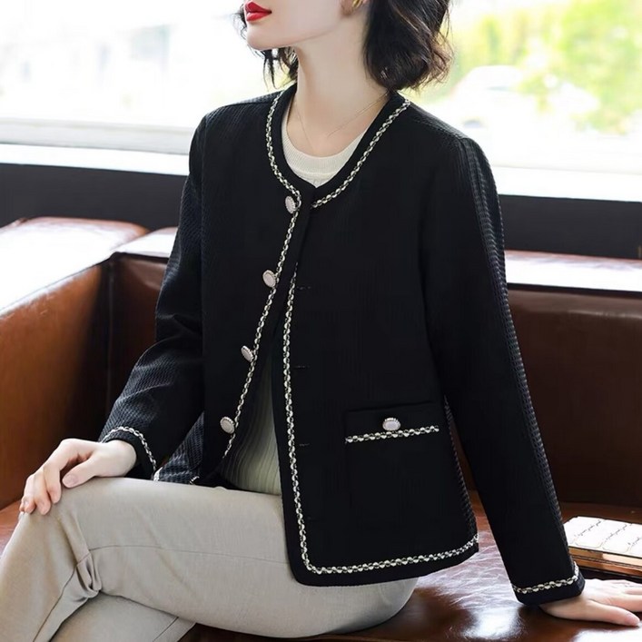 빛깃닥 여성 자켓 봄과 가을 패션 중년 어머니 정장 자켓