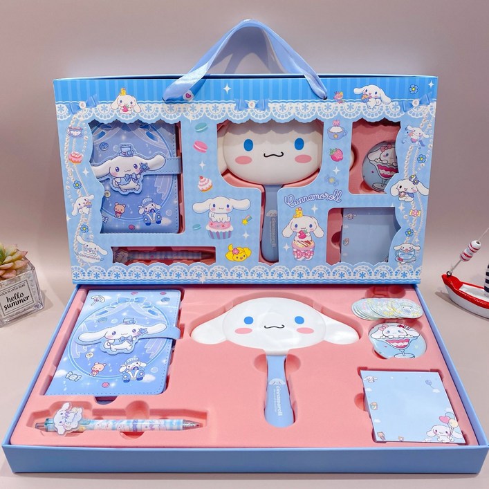 LOVEND 산리오 다이어리세트 빗 거울 세트 다꾸템 문구 선물세트