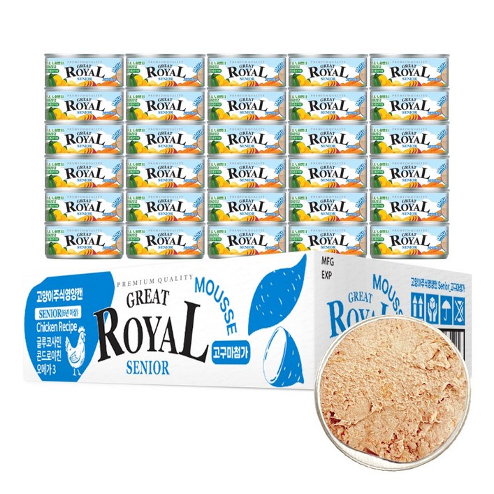 프리미엄 로얄 그레이트캔 7종 60g 30개입 고양이통조림 주식캔, 60g, 30개