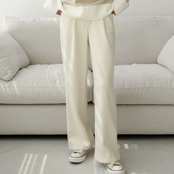 핏 예쁜 리벤 코듀로이 밴딩팬츠 S3XL 빅사이즈 여성의류