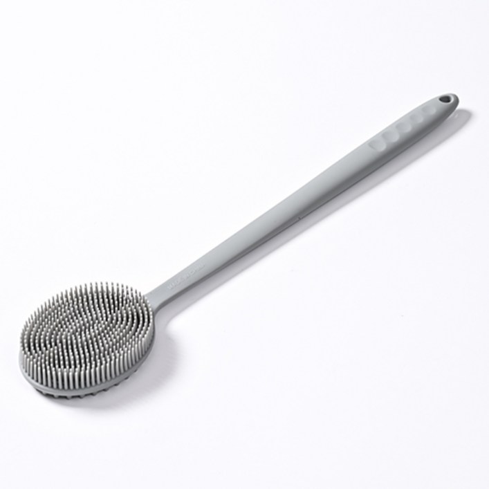 소하임 실리콘 양면 샤워 브러쉬 42cm, 그레이, 1개
