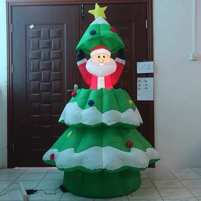 벽타는 담넘는 산타풍선 산타클로스 최신형 누워있는 흰색 2m 인형 소품 산타소품