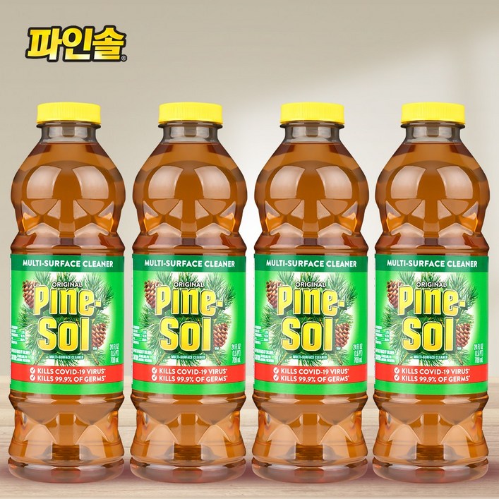 [파인솔 4개세트] 다목적세정제 솔향 709ml, 1세트, 2.836L