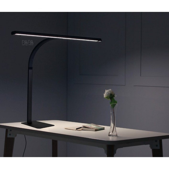 파파 LED 와이드스탠드 800B 책상 책상용 사무용 사무실 독서 공부 조명 스탠드, 블랙 800B스탠드형