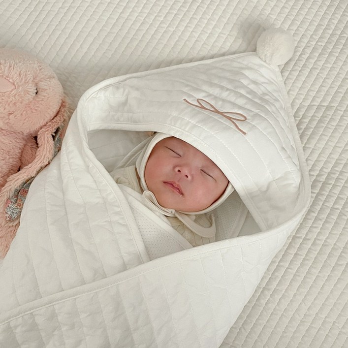 올포홈 100수 면누빔 신생아 사계절 아기 얇은 겉싸개 패드