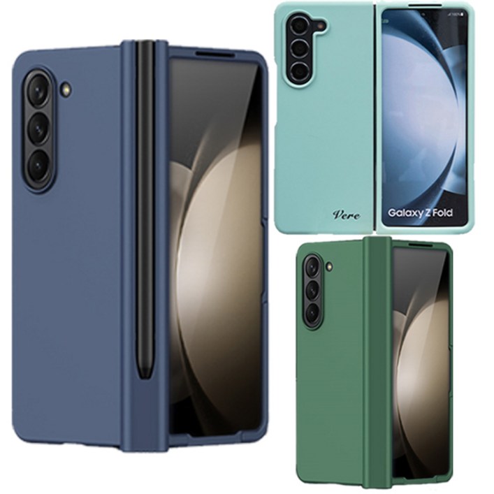 스톤스틸 갤럭시 Z폴드5 S펜 수납 힌지 보호 파스텔 컬러 슬림 휴대폰 케이스 z폴드