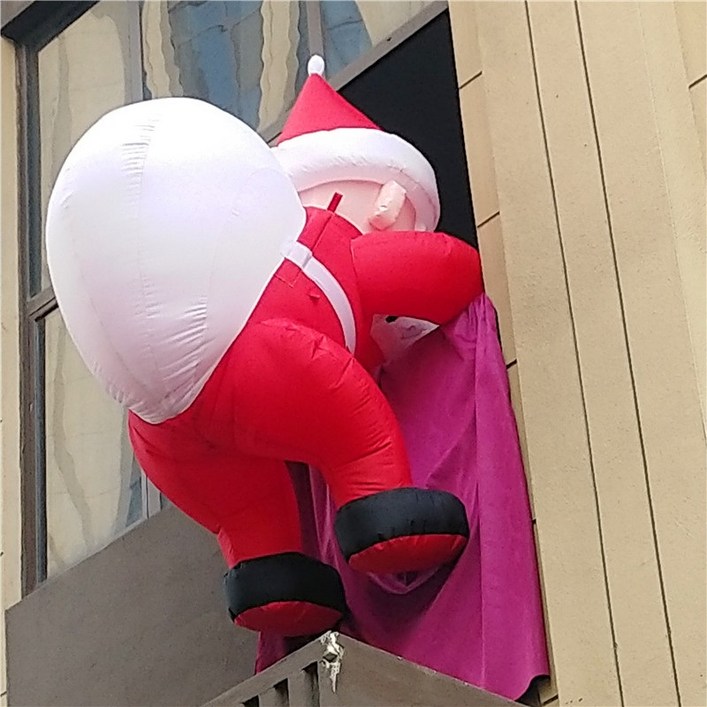 벽타는 산타 2m 벽타는산타 풍선 소품 크리스마스 대형 인형 세트