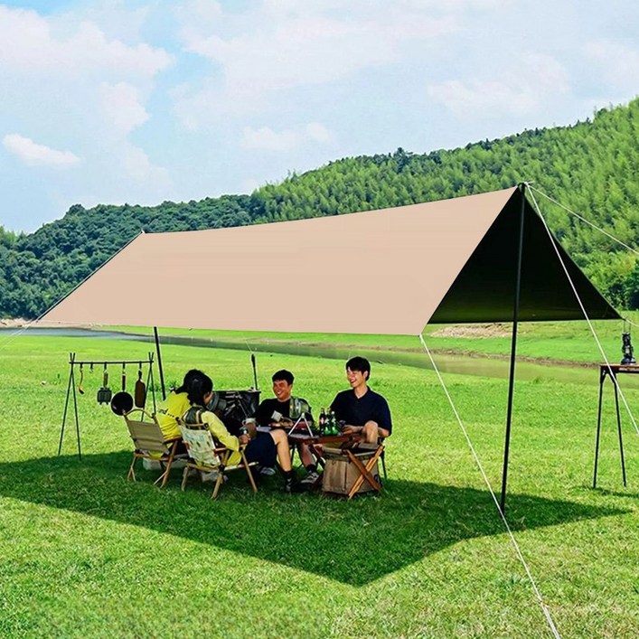시스슈 아웃도어 자외선 차단 방수 블랙코팅 타프