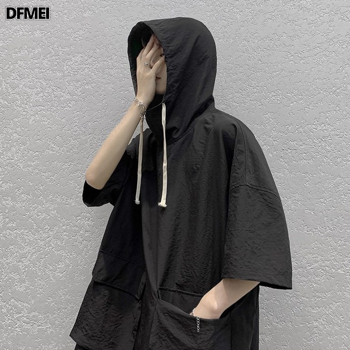 DFMEI 남성 5부 맨투맨 남 7부 반팔 티셔츠