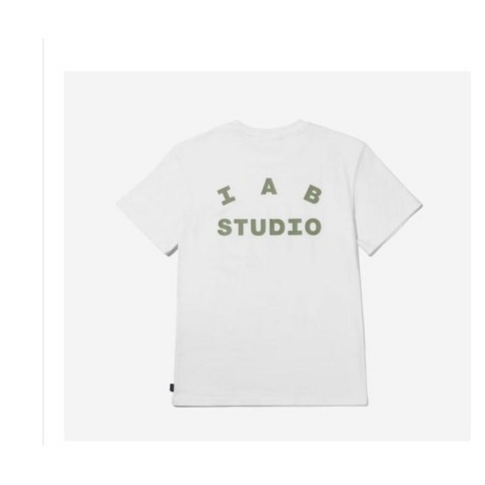 <옐로우컴퍼니>아이앱스튜디오 2023년 봄 신상 반팔티셔츠 IAB Studio Letter Print  남성 커플 라운드 넥 반팔 티셔츠, 상의 티 남성 스트리트웨어