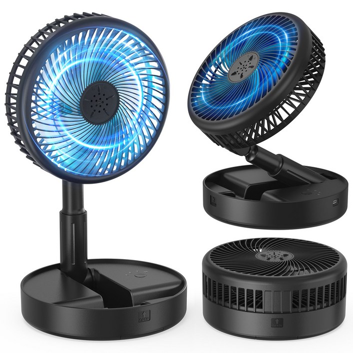 UOOFON 무선 탁상용 선풍기 휴대용 접이식 캠핑 BLDC 무소음