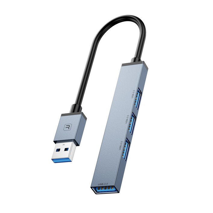 Toocki 4포트 USB3.0 맥북 삼성 멀티포트 허브 TQ-HUB05, 푸른 색, 1개