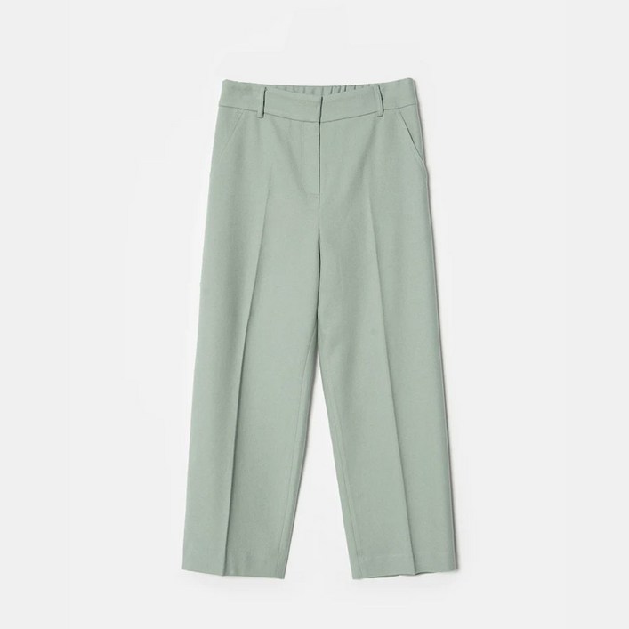 BEANPOLE 빈폴 레이디스 라이트 그린 울 밴딩 세미 와이드 팬츠 BF0X21C32L