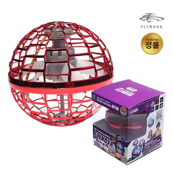 정품 플라이노바 프로 날으는 매직볼 어린이드론 티블루 플라잉 입문용드론 KC인증, 레드단품, 1개