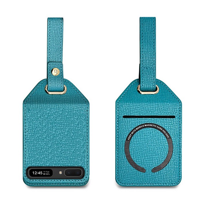 갤럭시 Z플립 맥세이프 가죽 스트랩 카드수납 락 홀드 케이스