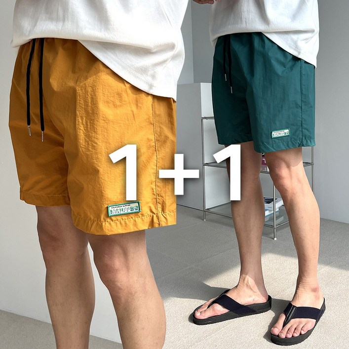 로니제이 11 여름 나일론 패치 남자 여름 밴딩 반바지