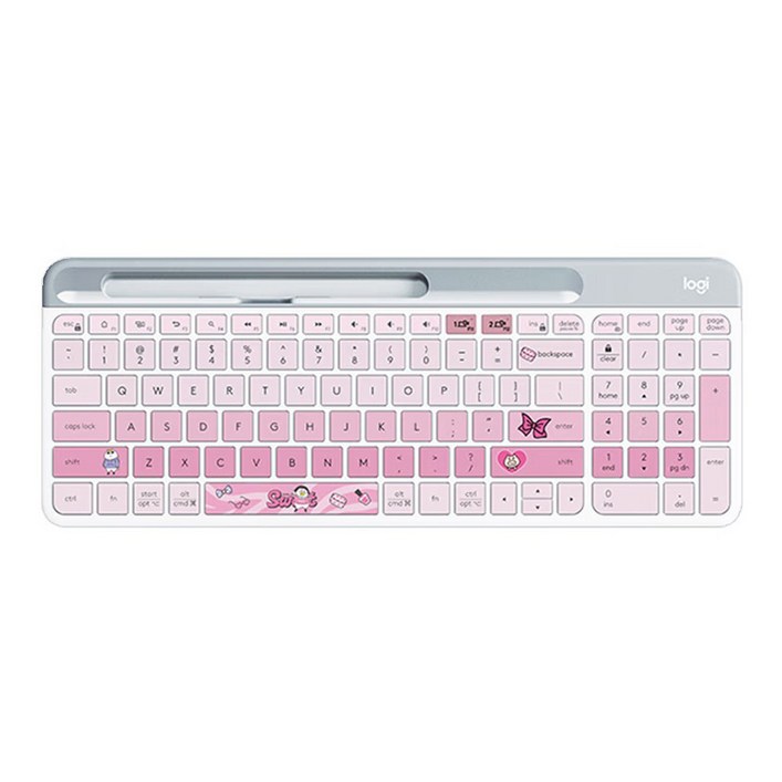 로지텍 스위트 쿨 블루투스 무선 키보드 K580, 핑크, 단일상품, 제조사축