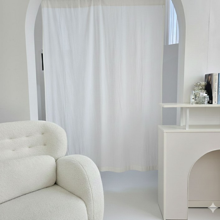 유스몰 광목 가리개커튼 도어 베란다 가리개 봉집형