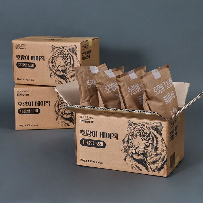 호랑이 베이직 대용량모래 19kg (4.75kg*4ea)