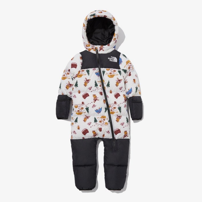노스페이스키즈 아기 우주복 NQ1DP93T 베이비 1996 레트로 눕시 원 피스 BABY RETRO NUPTSE ONE PIECE