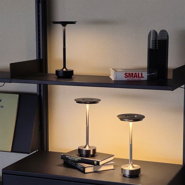 멜루미나 LED 인테리어 무드등 침실 탁상 수면등, 실버