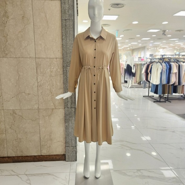 밸리걸 바스락 스판 스트링 카라 원피스 210490